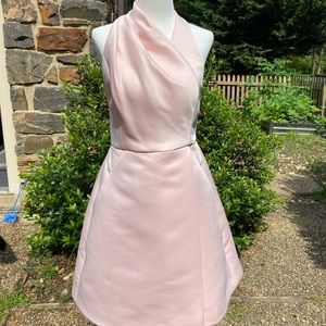 Halston Heritage light pink silk cocktail dress.